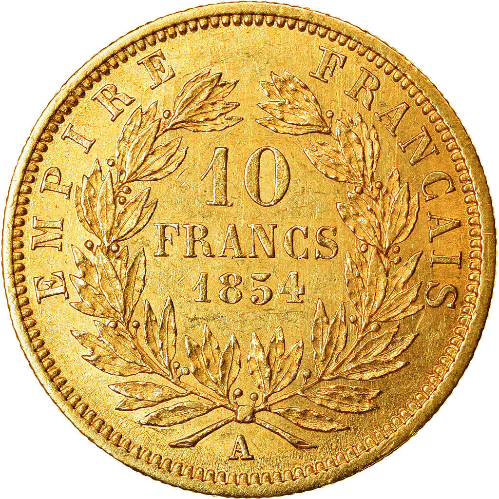 Coin, France, Napoleon III, Napoléon III, 10 Francs, 1854, Paris, Petit module