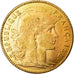 Moeda, França, Marianne, 10 Francs, 1914, Paris, MS(63), Dourado, KM:846