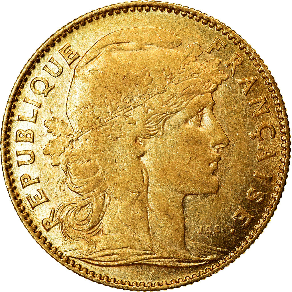 Moneta, Francia, Marianne, 10 Francs, 1901, Paris, SPL-, Oro, KM:846