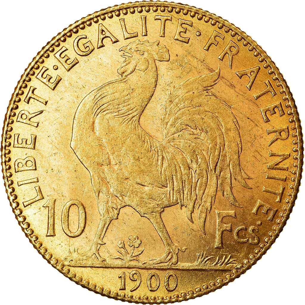 Moneta, Francia, Marianne, 10 Francs, 1900, Paris, SPL-, Oro, KM:846