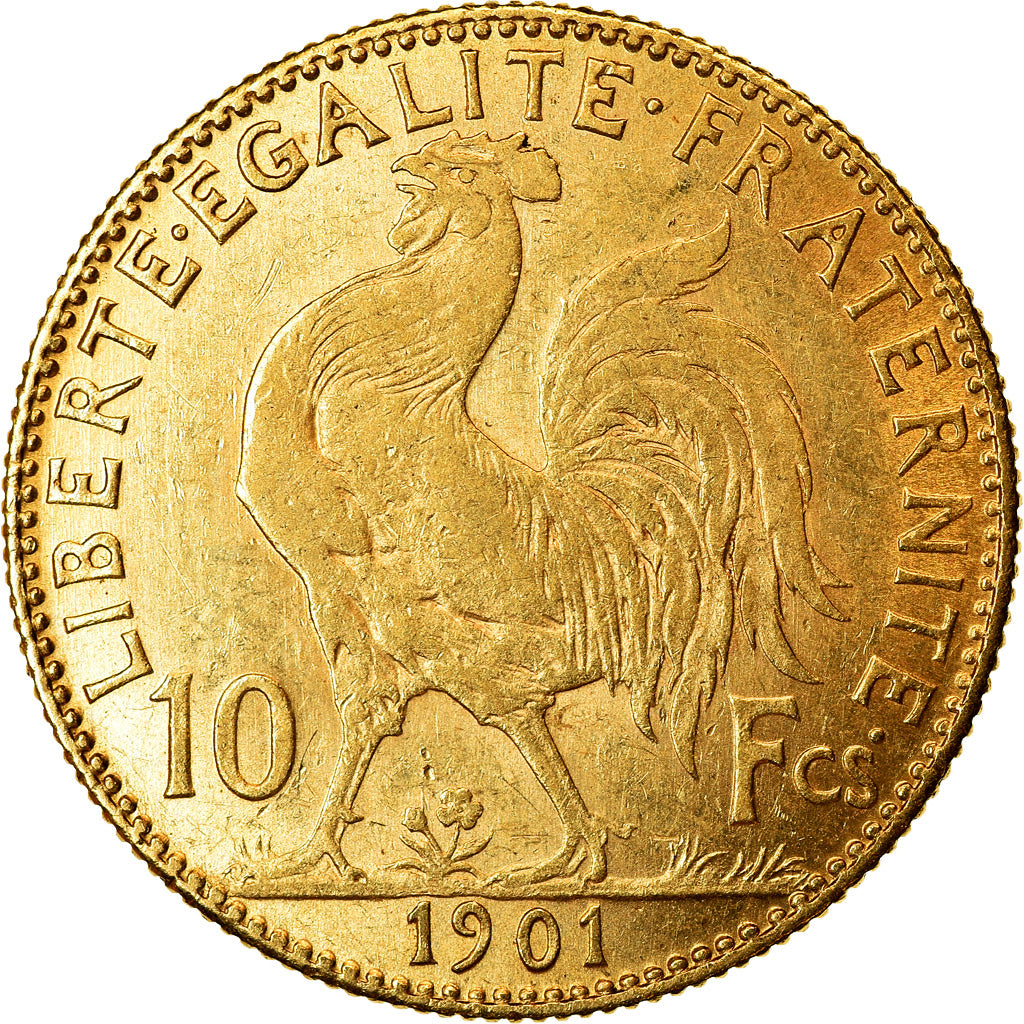Coin, France, Marianne, 10 Francs, 1901, Paris, AU(55-58), Gold, KM:846