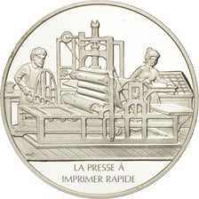 France, Medal, La presse à imprimer rapide, Sciences & Technologies, MS(65-70)