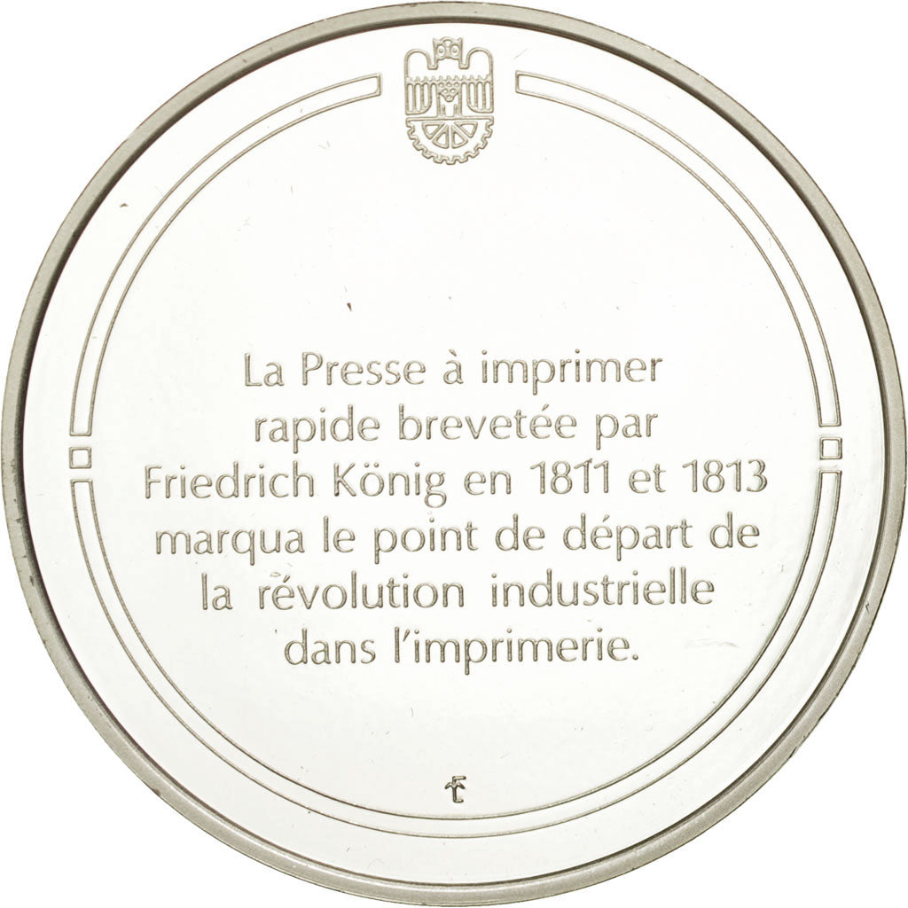France, Medal, La presse à imprimer rapide, Sciences & Technologies, MS(65-70)