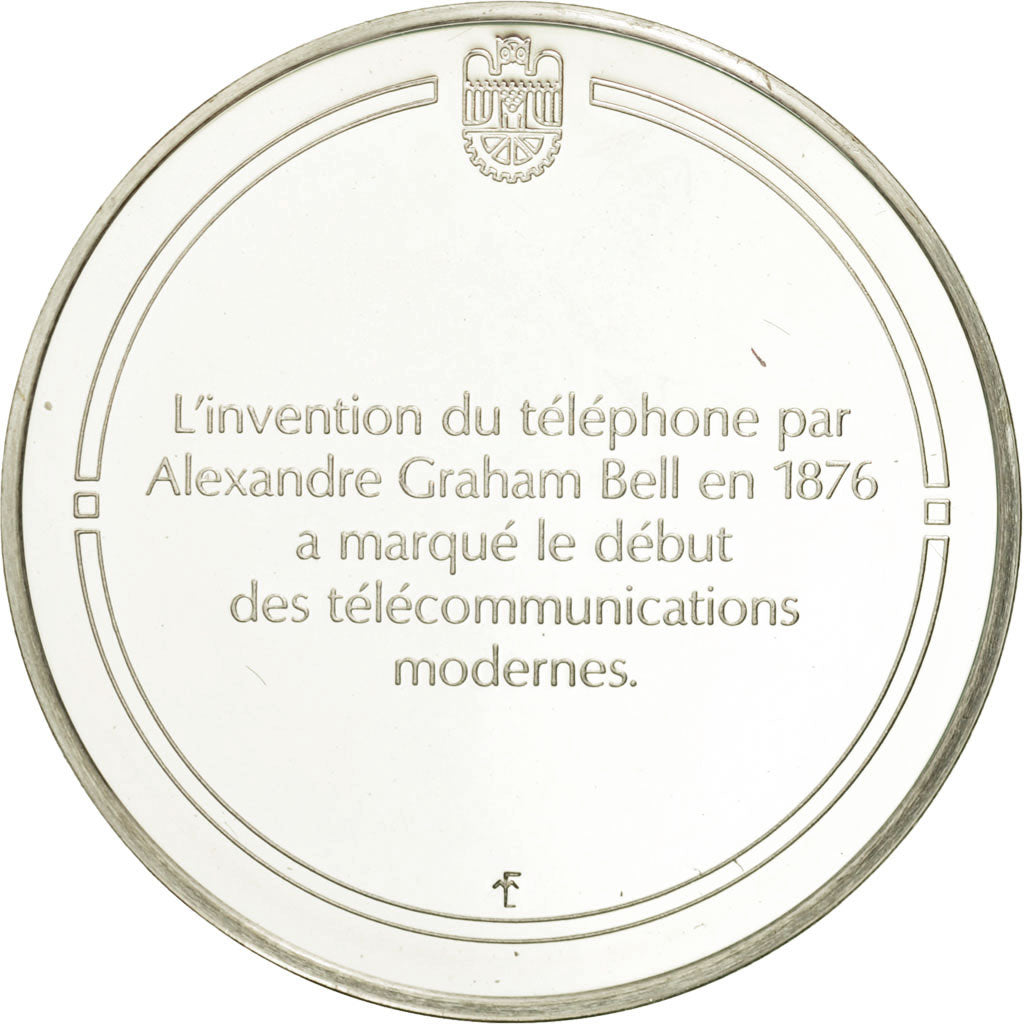 France, Medal, Le téléphone, Sciences & Technologies, FDC, Argent
