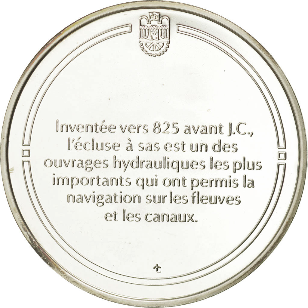 France, Medal, L'écluse à sas, Sciences & Technologies, FDC, Argent