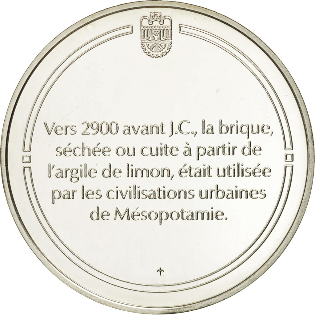 France, Medal, La brique, Sciences & Technologies, FDC, Argent