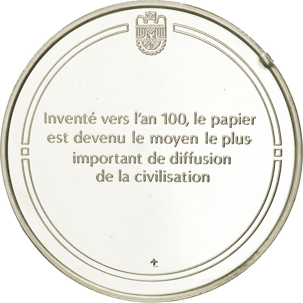 France, Medal, Le papier, Sciences & Technologies, MS(65-70), Silver