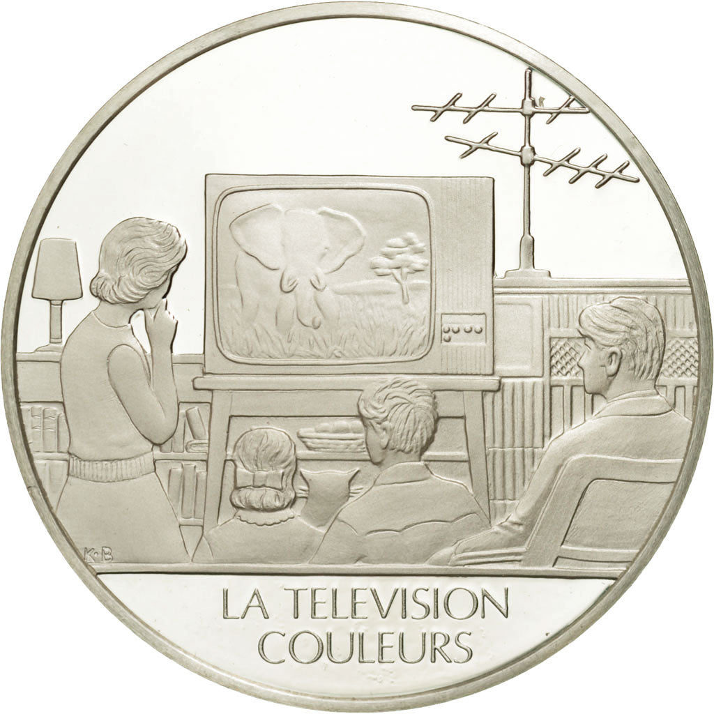 France, Medal, La télévision couleurs, Sciences & Technologies, MS(65-70)