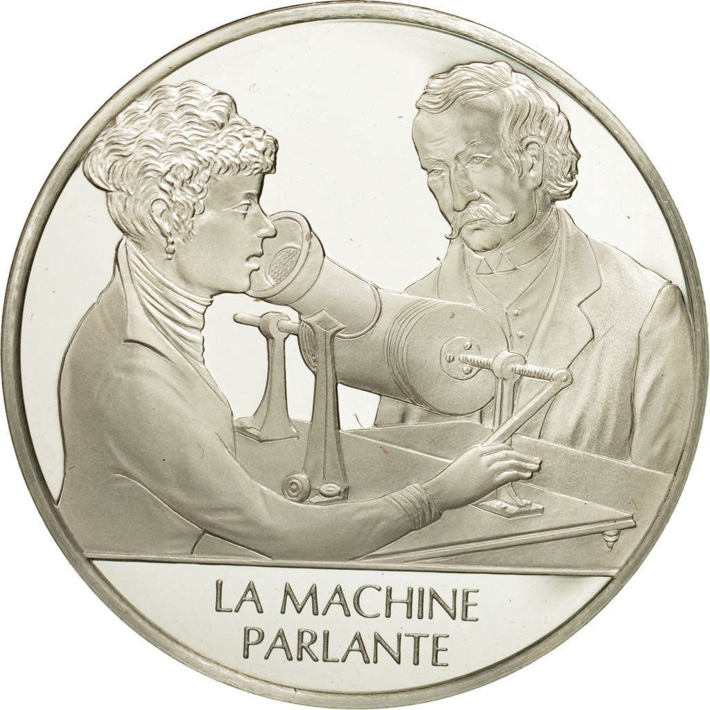 Francia, Medal, La machine parlante, Sciences & Technologies, FDC, Plata