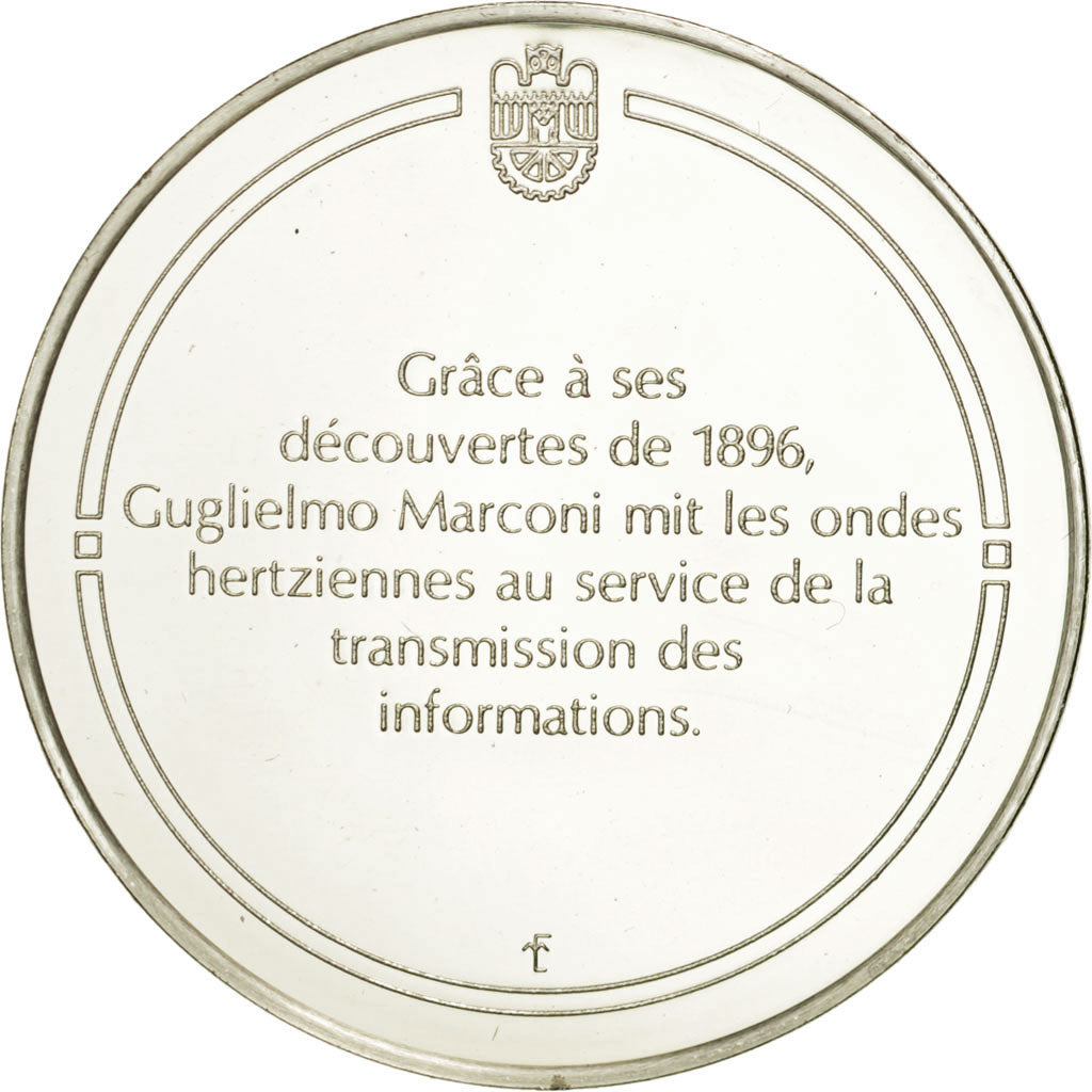 France, Medal, Le télégraphe sans fil, Sciences & Technologies, FDC, Argent