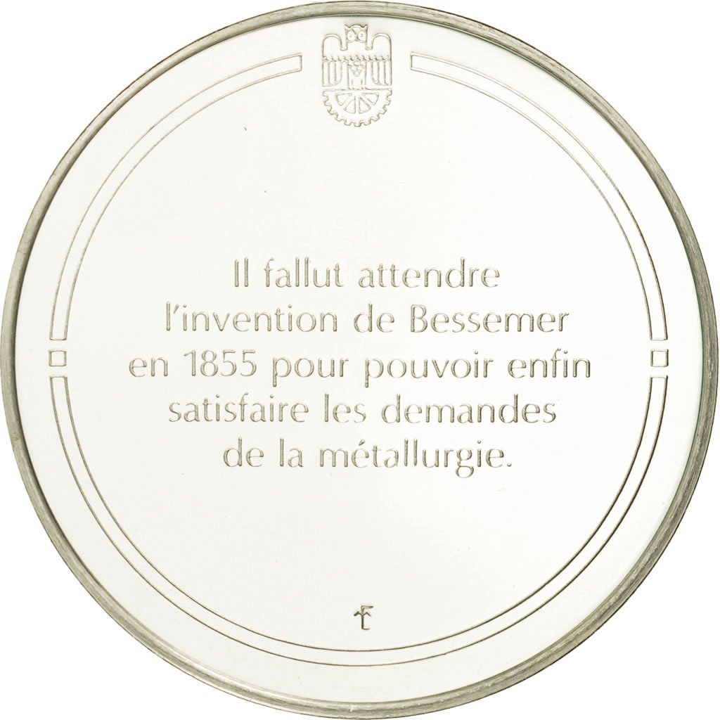 France, Medal, Le convertisseur Bessemer, Sciences & Technologies, MS(65-70)
