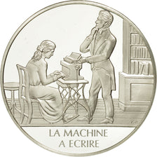 France, Medal, La machine à écrire, Sciences & Technologies, MS(65-70), Silver