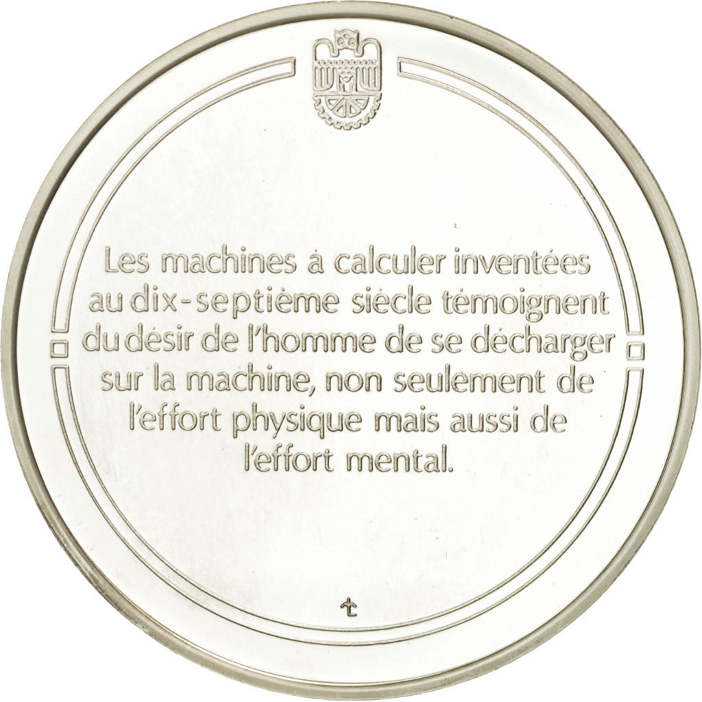 France, Medal, La machine à calculer, Sciences & Technologies, MS(65-70)