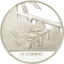 France, Medal, Le compas, Sciences & Technologies, MS(65-70), Silver