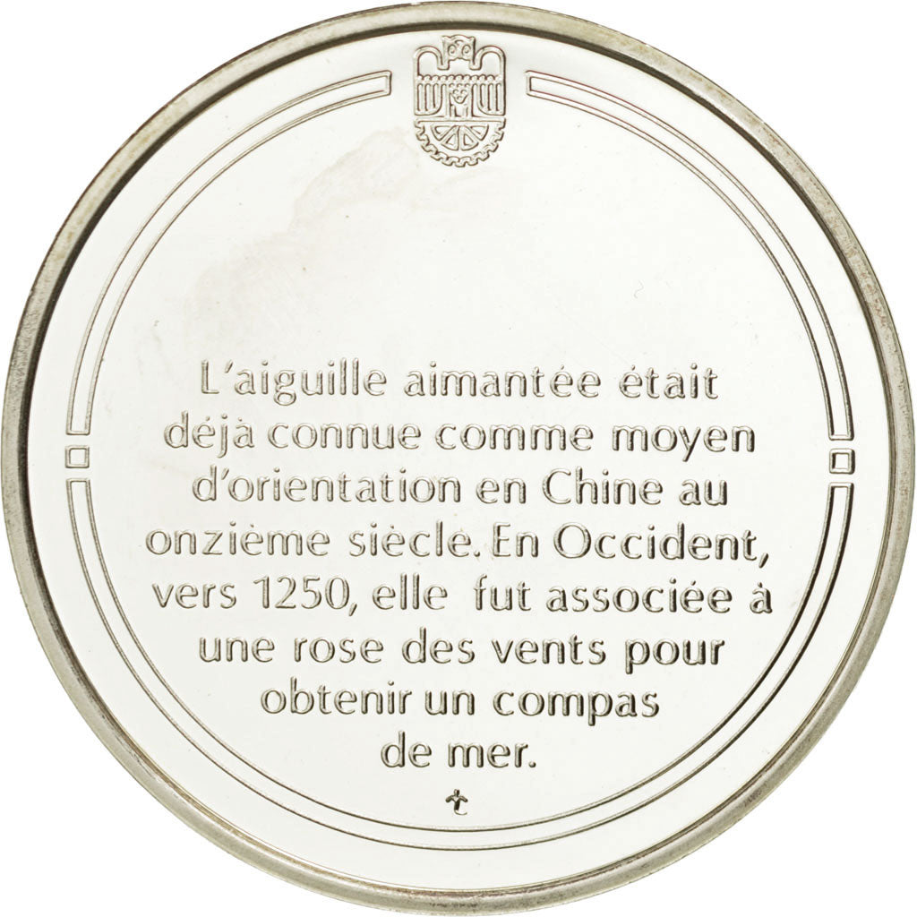 France, Medal, Le compas, Sciences & Technologies, MS(65-70), Silver