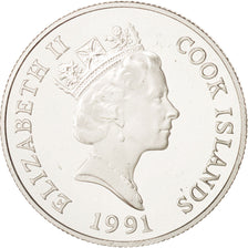 Cook Islands, Elizabeth II, 5 Dollars, 1991, Silver, KM:253