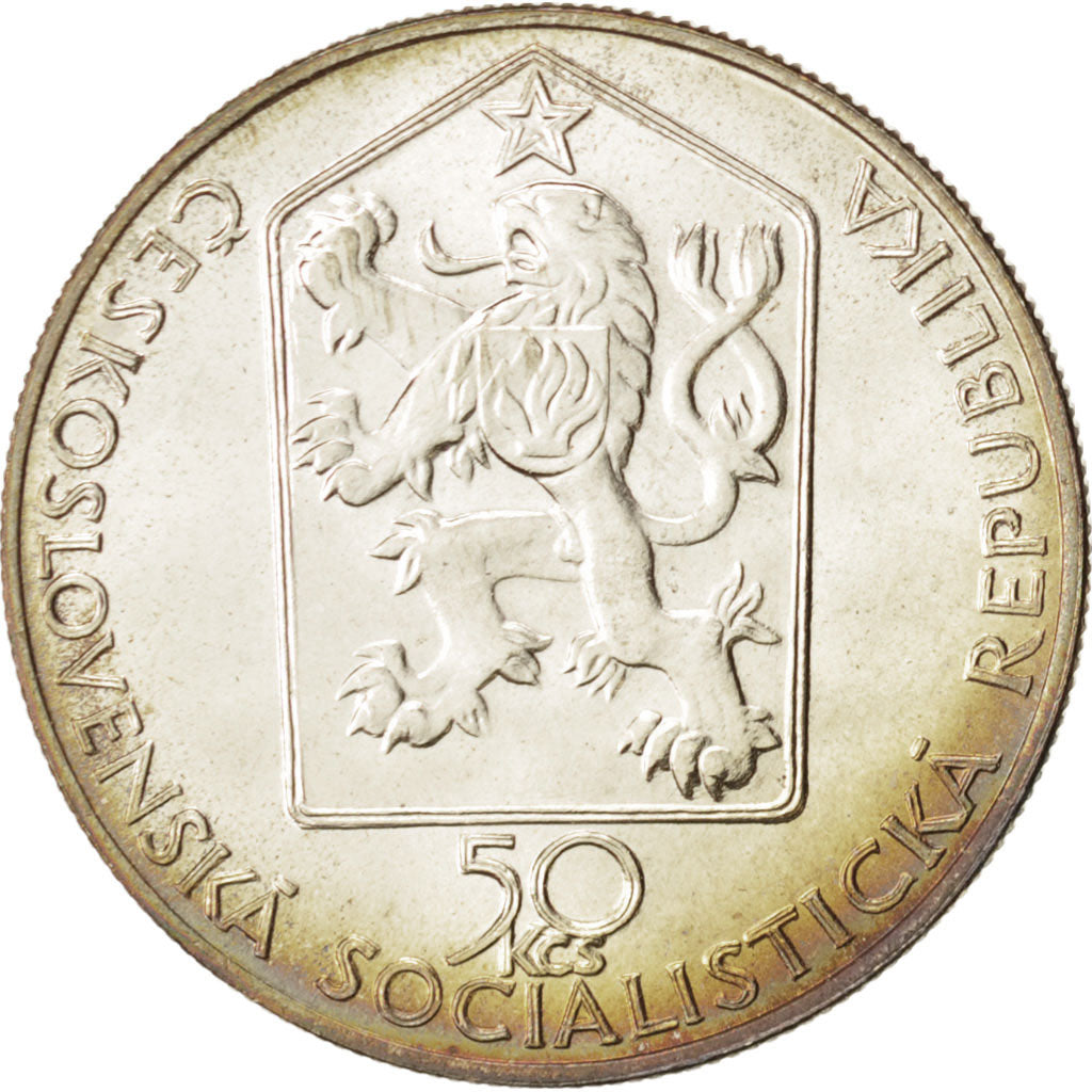 Czechoslovakia, 50 Korun, 1989, Silver, KM:133
