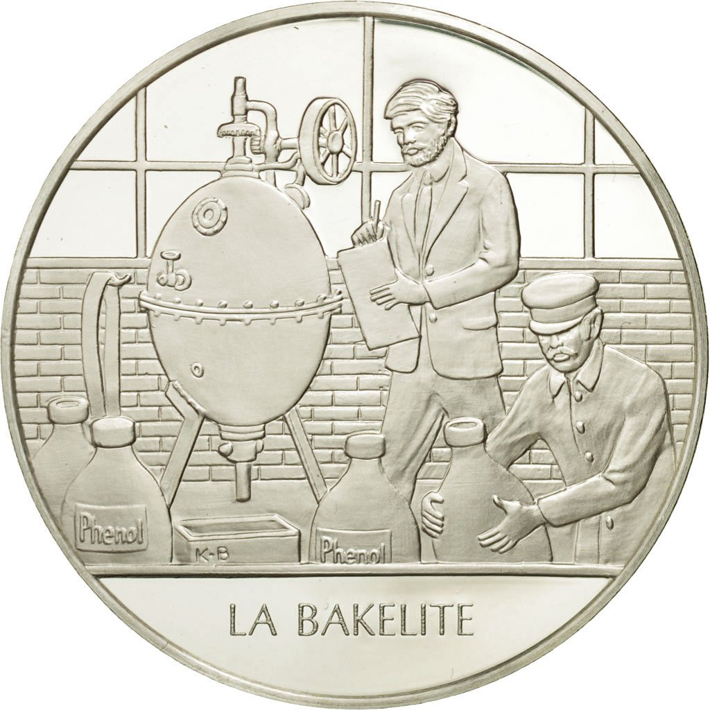 France, Medal, La bakelite, Sciences & Technologies, MS(65-70), Silver