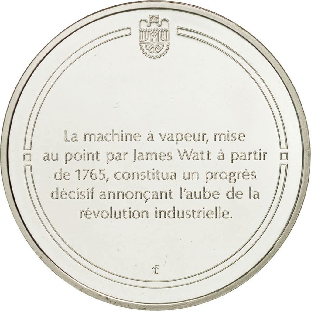 France, Medal, La machine à vapeur, Sciences & Technologies, MS(65-70), Silver