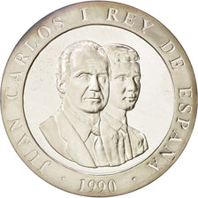 Spain, Juan Carlos I, 2000 Pesetas, 1990, Silver, KM:859