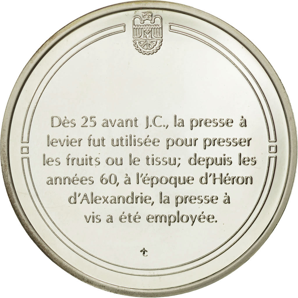 France, Medal, La presse à vis, Sciences & Technologies, MS(65-70), Silver