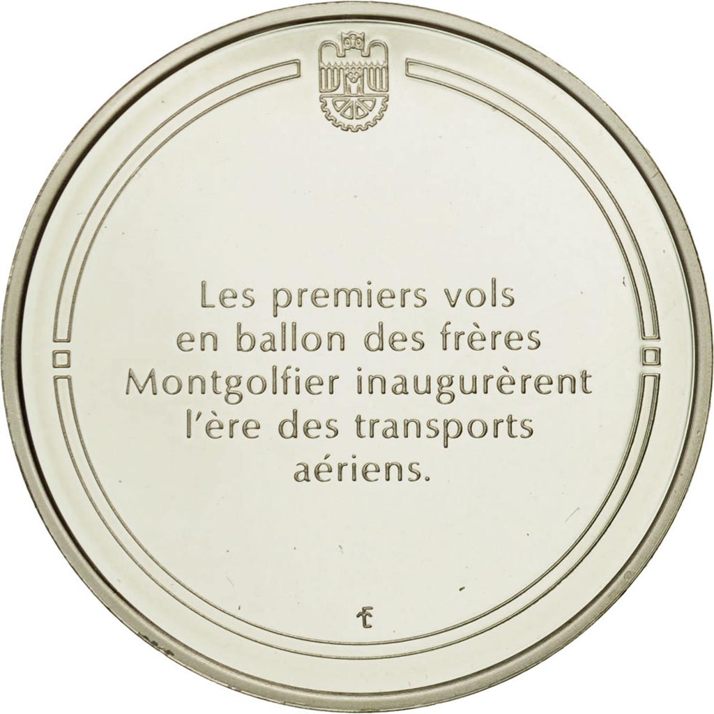 France, Medal, Le ballon, Sciences & Technologies, MS(65-70), Silver