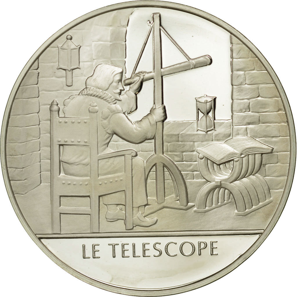 France, Medal, Le télescope, Sciences & Technologies, MS(65-70), Silver