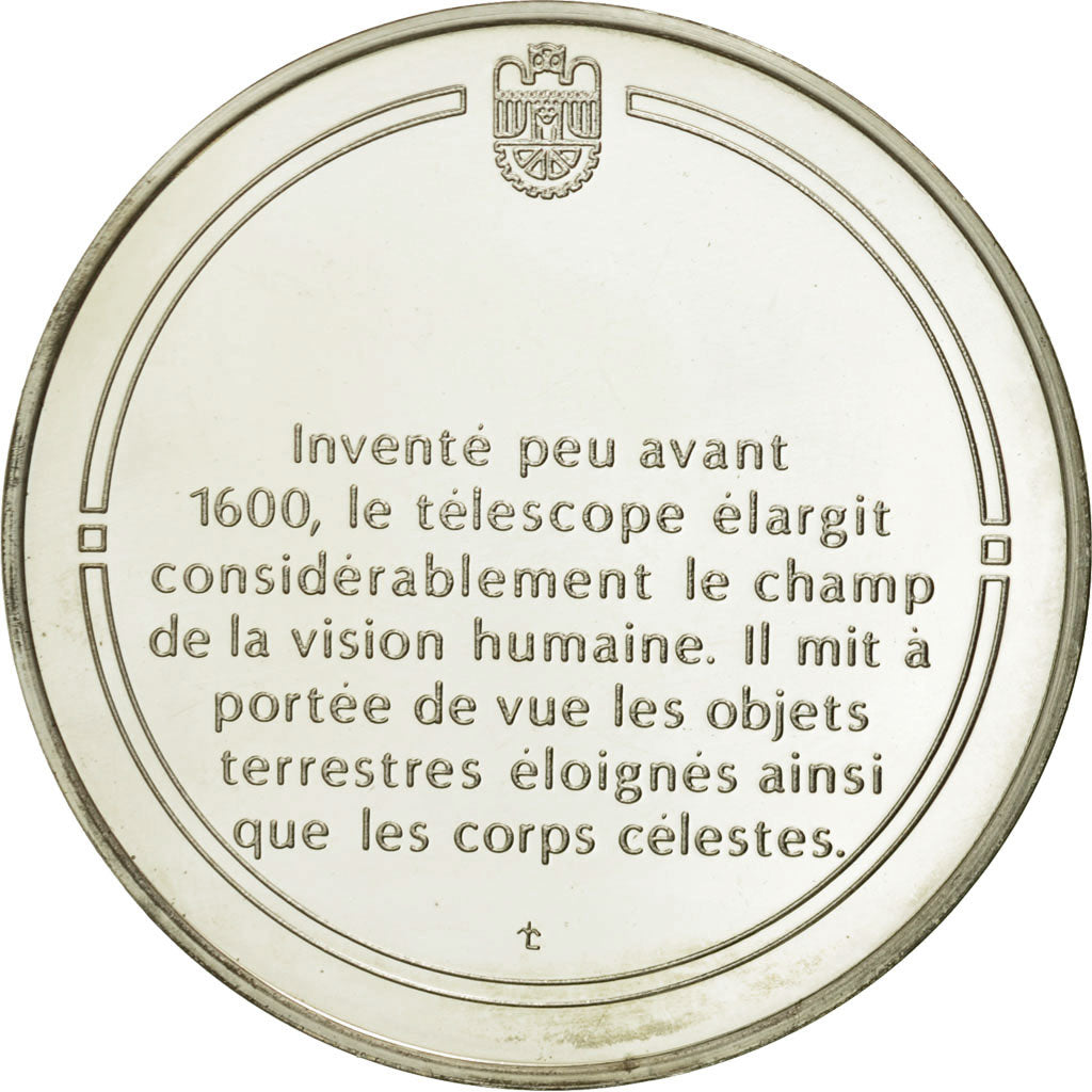 France, Medal, Le télescope, Sciences & Technologies, MS(65-70), Silver