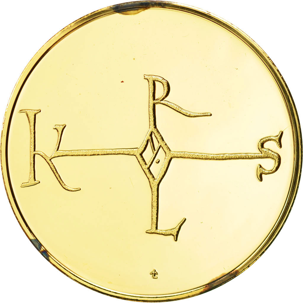 France, Medal, Les Rois de France, Charles III, History, MS(65-70), Vermeil