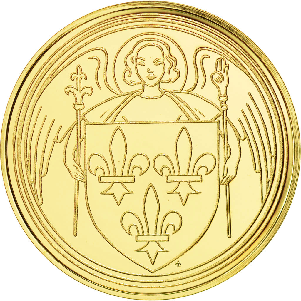 Francia, Medal, Les Rois de France, Charles VI, History, FDC, Oro vermeil