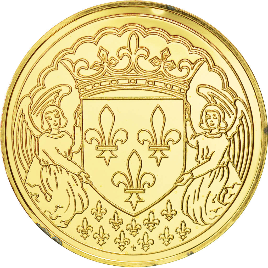 France, Medal, Les Rois de France, Charles VIII, History, MS(65-70), Vermeil