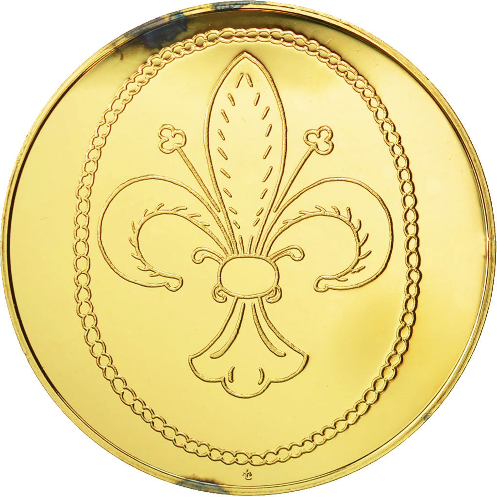Francia, Medal, Les Rois de France, Philippe II, History, FDC, Oro vermeil