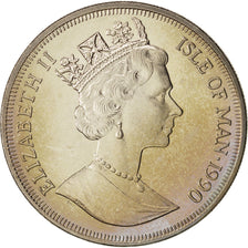 Isle of Man, Elizabeth II, Crown, 1990, Pobjoy Mint, Silver, KM:307a
