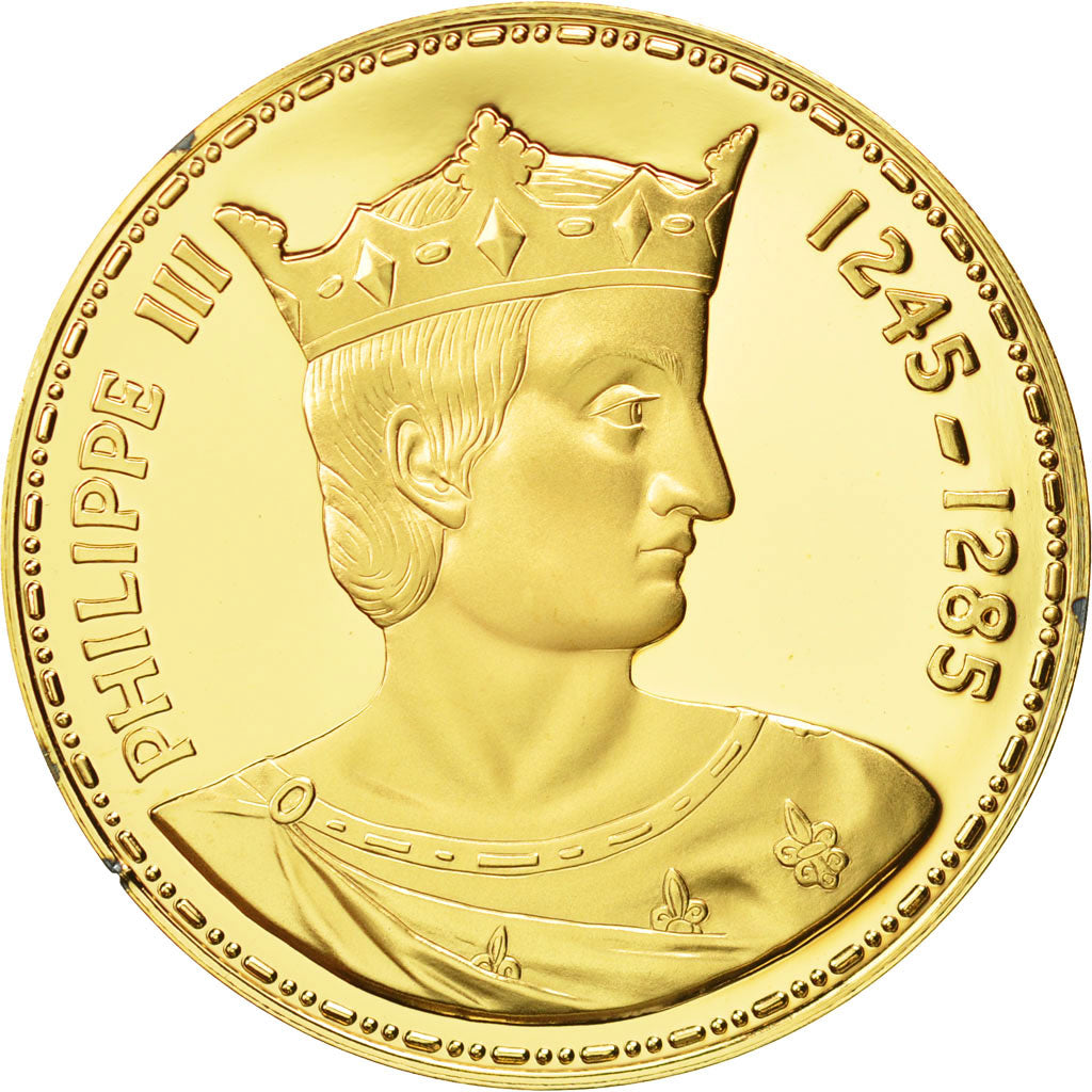 France, Medal, Les Rois de France, Philippe III, History, FDC, Vermeil