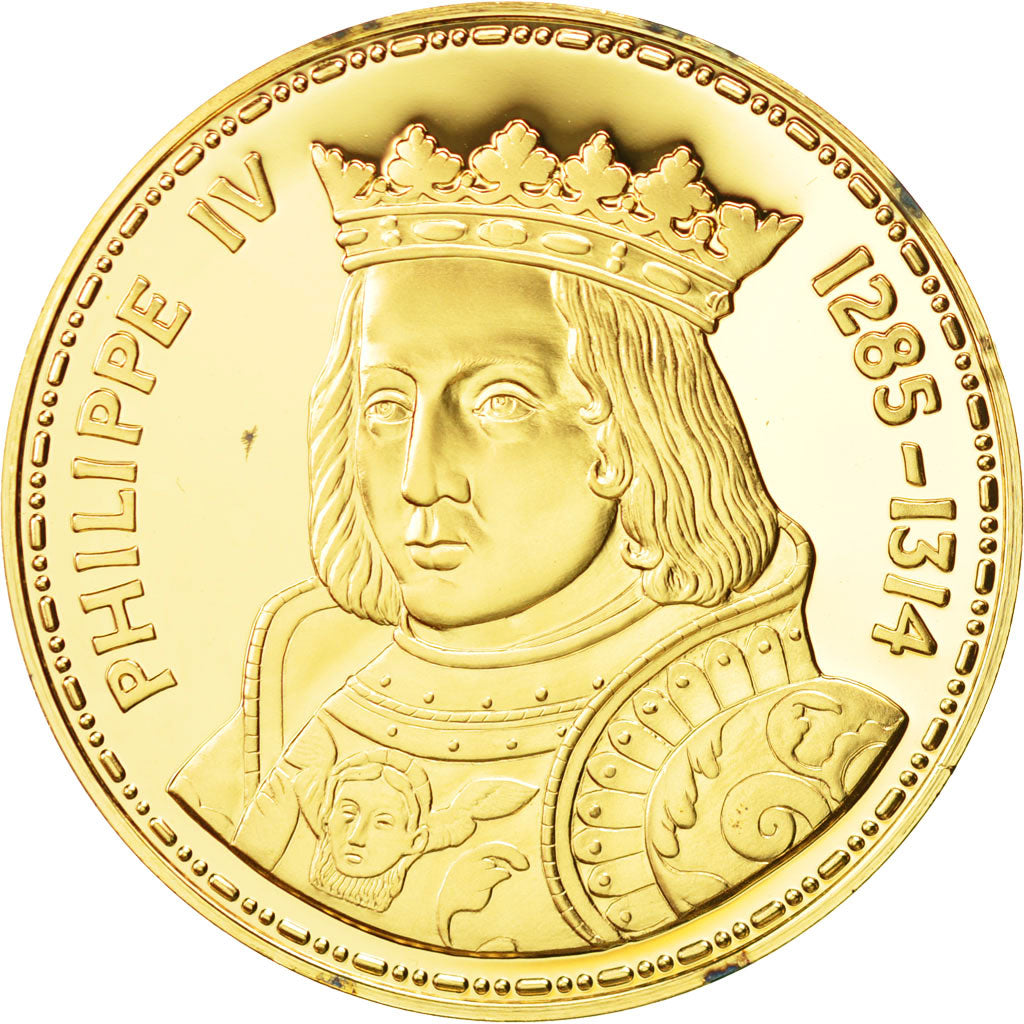 Frankrijk, Medal, Les Rois de France, Philippe IV, History, FDC, Vermeil