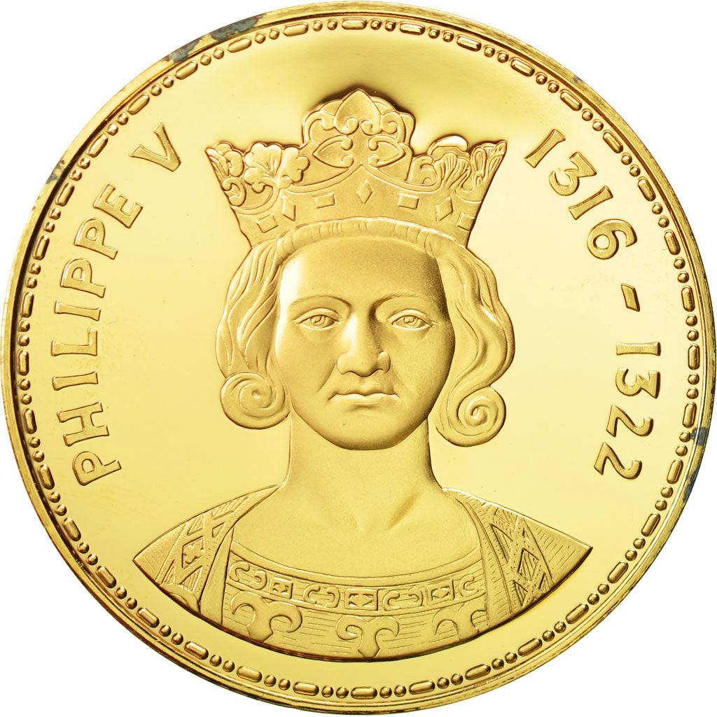 Francia, Medal, Les Rois de France, Philippe V, History, FDC, Vermeil