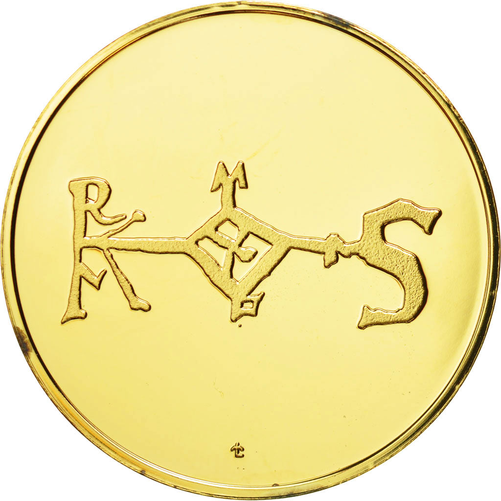 France, Medal, Les Rois de France, Louis III, History, MS(65-70), Vermeil