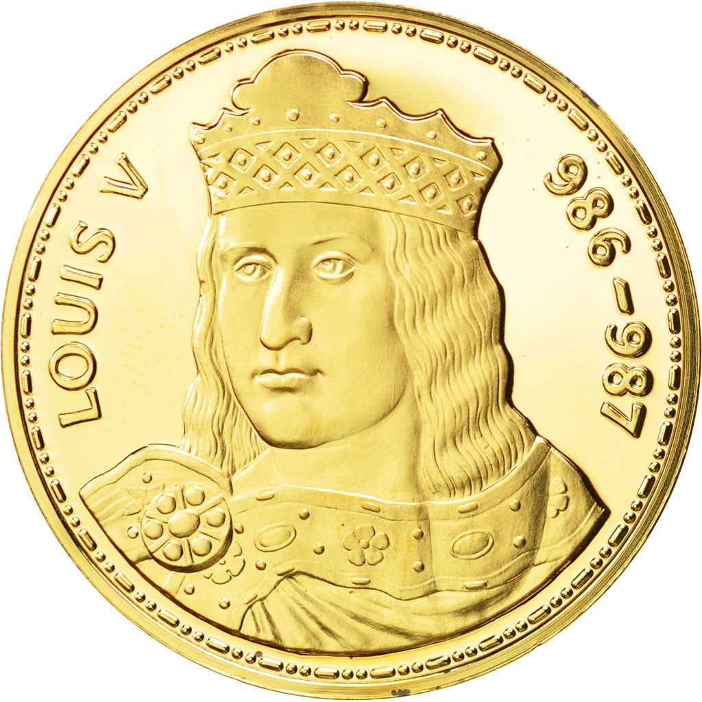 Frankrijk, Medal, Les Rois de France, Louis V, History, FDC, Vermeil