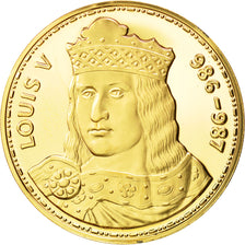 Frankrijk, Medal, Les Rois de France, Louis V, History, FDC, Vermeil