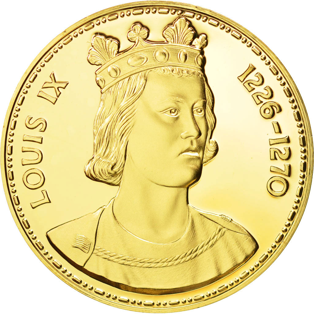 Frankreich, Medal, Les Rois de France, Louis IX, History, STGL, Vermeil