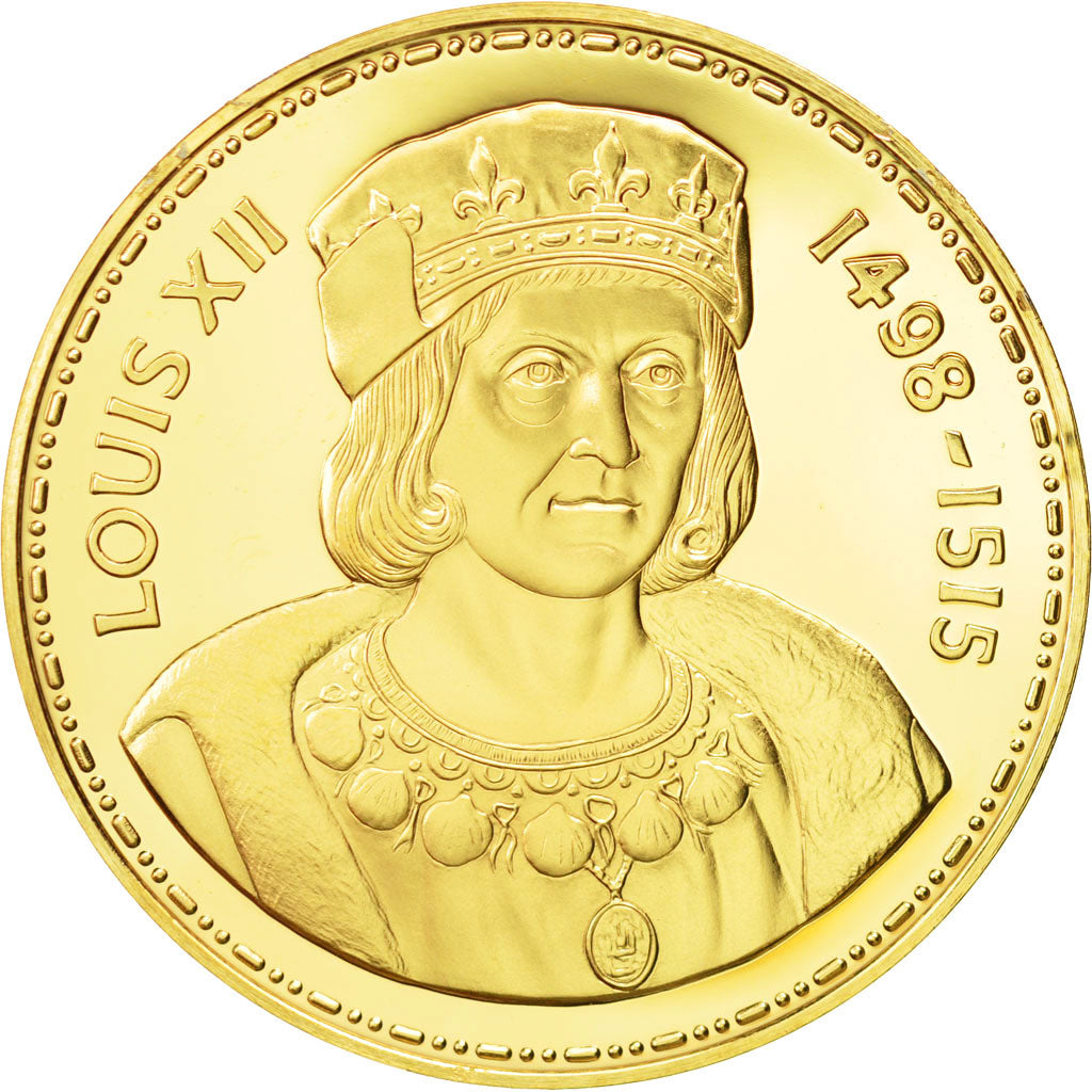 France, Medal, Les Rois de France, Louis XII, History, FDC, Vermeil