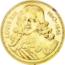 France, Medal, Les rois de France, Louis XIII, History, MS(65-70), Vermeil