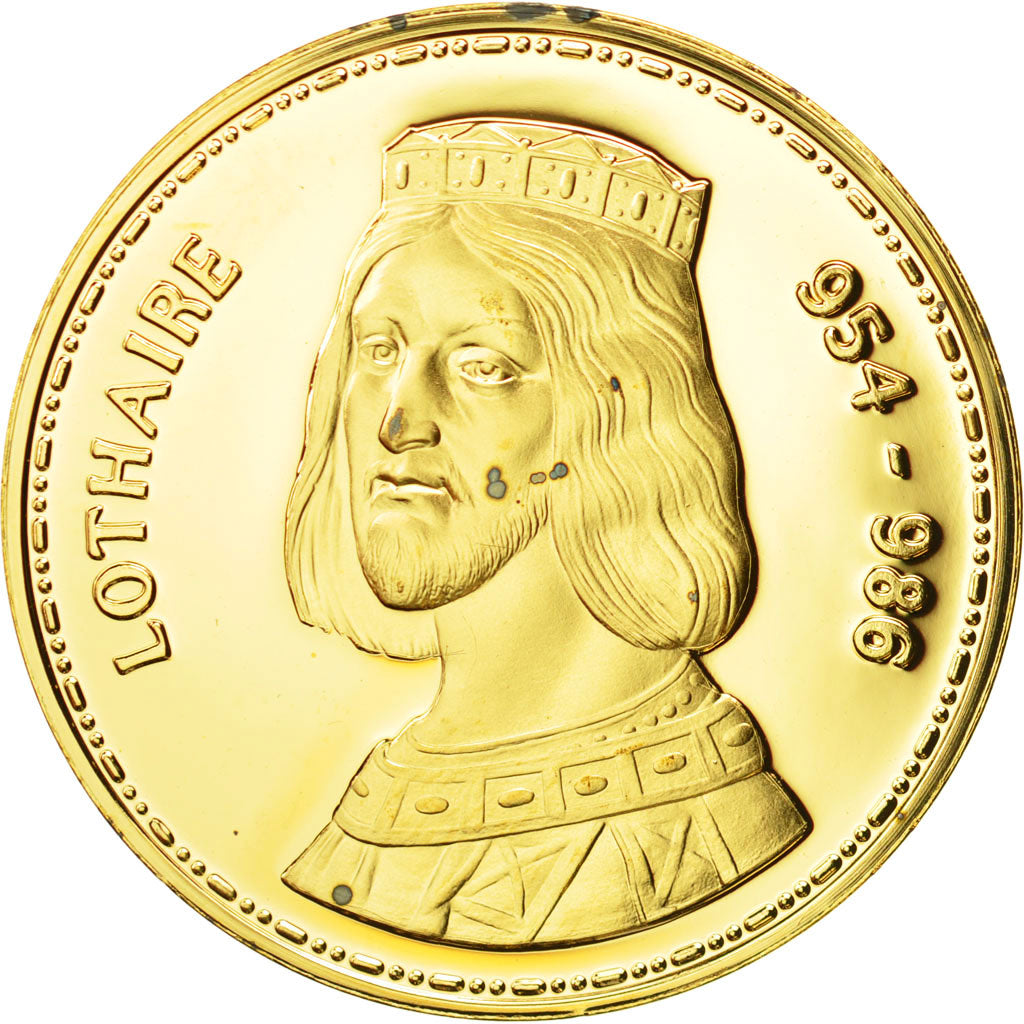 France, Medal, Les Rois de France, Lothaire, History, FDC, Vermeil