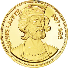 France, Medal, Les Rois de France, Hugues Capet, History, MS(65-70), Vermeil