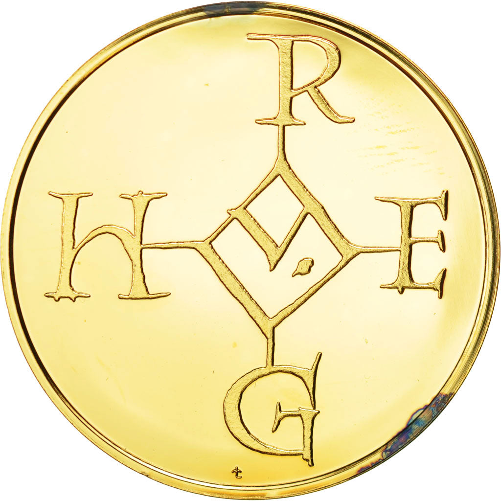 France, Medal, Les Rois de France, Hugues Capet, History, MS(65-70), Vermeil