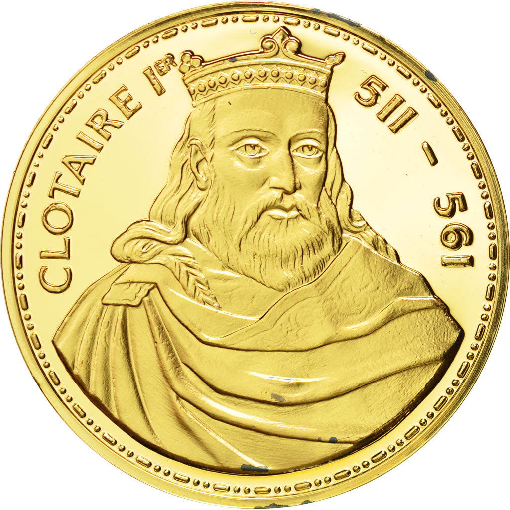 Francia, Medal, Les Rois de France, Clotaire Ier, History, FDC, Vermeil