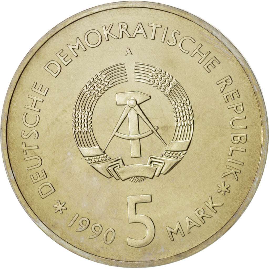 GERMAN-DEMOCRATIC REPUBLIC, 5 Mark, 1990, Berlin, Zeughaus, KM:135