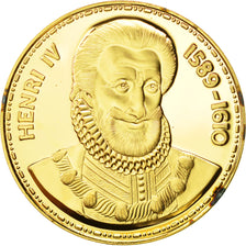 Francja, Medal, Les Rois de France,  Henri IV, Historia, MS(65-70), Vermeil