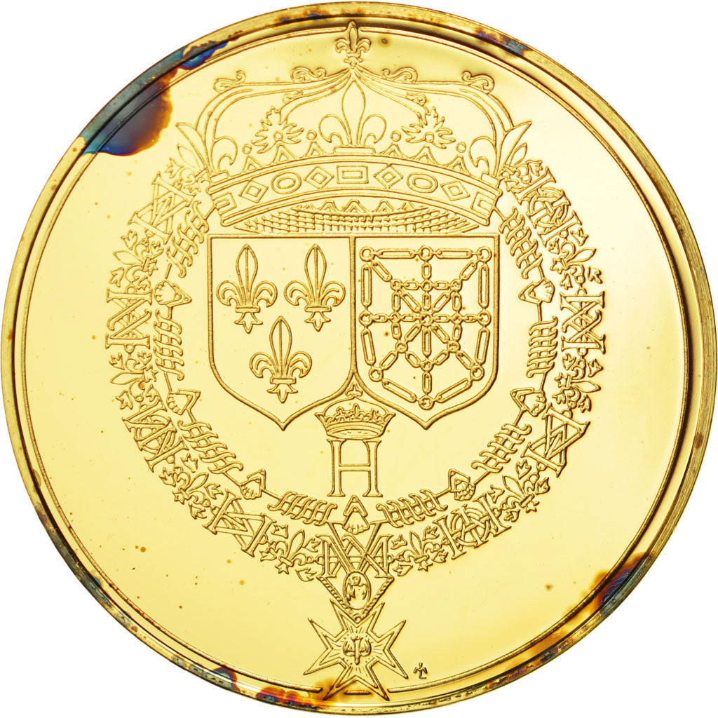 Francja, Medal, Les Rois de France,  Henri IV, Historia, MS(65-70), Vermeil