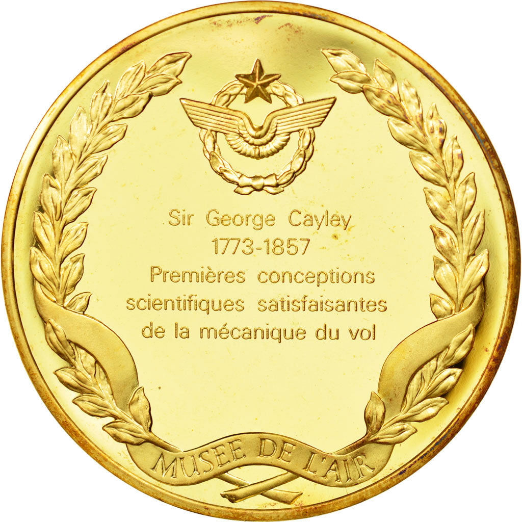 France, Medal, L'Histoire de la Conquête de l'Air, Sir George Cayley, Aviation